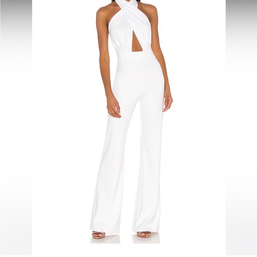Amanda Uprichard White Crossneck Jumpsuit Small - Picture 2 of 5